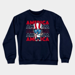 US Soccer Fan // Kawaii Cute American Soccer Supporter Crewneck Sweatshirt